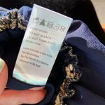 Lucca Couture Lucca Womens Romper Sz M Navy Blue Yellow Orange Floral Print Shorts Long Sleeve Photo 6