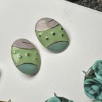 Large Stud Pierced Earrings Lot Of 5 Women’s Novelty Mix Easter Egg, Etc Photo 3