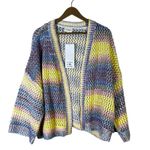 143 Story NWT Chunky Knit Stripe Cardigan Womens S Multicolor Oversized Beachy Photo 1
