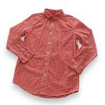 Via Penny Lane Reworked The Rolling Stones Graphic Gingham L/S Button Up Shirt Red Photo 0