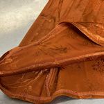 SheIn  Draped Neck Burnt Orange Floral Satin Mini Dress - Size XL - NWT Photo 3