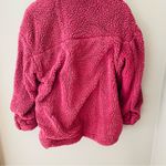 Forever 21 Button Up Sherpa Sweater/Jacket Maroon Sz Small Photo 9