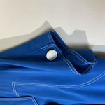 Vintage VTG Caron Blue Double Breasted‎ Blouse Shirt Top White Buttons Womens 10 Photo 1