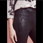 Anthropologie  The Essential Skinny Pants Black Jacquard Paisley Foil Print 0 Photo 2