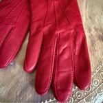 NWT Vintage 1980s Fownes Red Leather Chic Winter Dress Gloves Lined Size 7 Photo 2