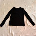 a.n.a NWOT  Womens Medium Top Black Ribbed Lettuce Hem Long Sleeves Winter Photo 4