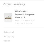 Nike NEW x Tom Sachs Nikecraft General Purpose Sneakers Shoes 7 Beige White Blue Photo 9