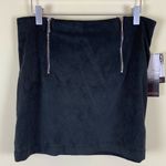 Kensie Faux Suede Mini Skirt Medium Black NWT Photo 1