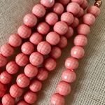 Orange and pink multi strand statement necklace Photo 4