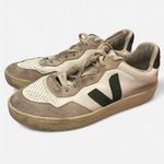 VEJA V-90 Leather Suede Green Sneakers in Women’s Size 10 Photo 2