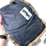 Apparis NWT Jasper Plush Leopard Print Black Brown Faux Fur Thread Through Scarf Photo 9