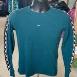 Nike 🔥🔥The Tee Turquoise Long Sleeve Swoosh Down The Arms small 🔥🔥 Photo 0