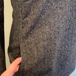 Kyodan  Women’s Small Mock Neck Pullover Sweater Gray Herringbone Tweed Photo 2