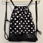 NEW Stylish Polka Dot Drawstring Backpack Black Photo 0