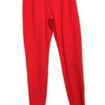 Zyia Active Womens Jogger Pants Red Waffle Knit High Rise Stretch Drawstring M Size M Photo 0