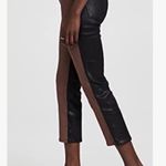 7 For All Mankind HW Cropped Straight Brown w/Coated Black 2-Toned Pants 26 NWT Photo 3