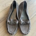 Coach  Fortunata Loafer Suede Grey Gray with Signature "C" Size 8.5 Photo 0
