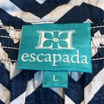 Escapada Escapade | Navy & White Chevron Tank Top Blouse Size Large Photo 2