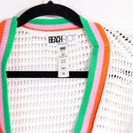 Beach Riot Gene Cotton Crochet Knit Button Front Cardigan Sweater White Multi M Photo 1