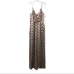 L'Agence L’AGENCE Maeve Snake Print Pale Pink Wide Leg Jumpsuit Size 8 Photo 6