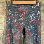 Zella Leggings Woman's Small Gray Capri Cropped Geometric Design High Rise Photo 2