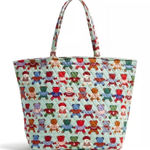 Vera Bradley Essential Grand Tote Bag Toasty Teddies NWT Photo 0
