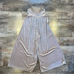 Urban Outfitters Emmabella Grey Velvet Straight Neck Wide Leg Jumpsuit Size XS Photo 4