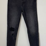 Free People  Women's Distressed‎ Jeans Skinny Button Fly Slim Fit Black Size 26 Photo 0