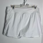 Nike Athletic Skort Women's XL White Flowy Wide Waistband Tennis Logo Sporty Photo 3