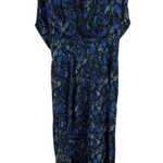 Rebecca Minkoff Blue Black Silk Sheath Midi Dress Photo 0