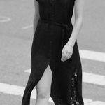 Club Monaco NWT Danielle Textured Black Dress Robe Photo 0