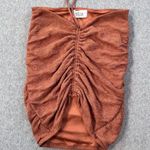 Oh Polly Halter Knit Top Size 4 Rust Brown Ruched Tank Top Photo 2
