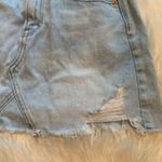 American Eagle  Denim Mini Skirt Cut Off Light Wash Photo 3