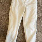 Charlotte Russe  Fuzzy Soft Jogger Pants Women's Cream Drawstring Waist Size M Photo 0