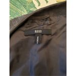 Hugo Boss Women's Goat Leather Suede Jacket Blazer Gray Green Size 6 vintage Photo 1