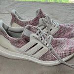 Adidas Women's Ultra Boost Pink and White Sneakers Photo 2