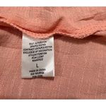 Miken Women's Swim Cover Up Coral Orange Crochet Detail V Neck Size L Size L Photo 3