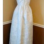 Chi Chi London White & Silver Rose Jacquard Wedding Gown Maxi Dress by Minuet from Modcloth NEW Photo 5