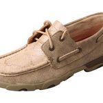 Twisted X women’s snake boat shoes slip on moccasins size 6.5 leather metallic Photo 0