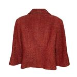 Lafayette 148 Wool Tweed Metallic Shimmer Blazer Suit Jacket Burnt Orange 4 NWOT Photo 4