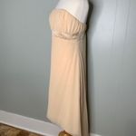 Alfred Angelo Champagne Chiffon Overlay Formal Prom Hi/Lo Strapless Dress M Photo 9