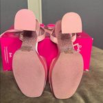 ALDO Barbie x  Collection Pink Satin Platform Heart Sandal Block Heel 7.5 Photo 11