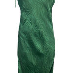 LIONESS  Green Silky Satin Sleeveless Cami Camisole Cowl Neck Midi Slip Dress S Photo 0