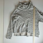 J.Crew Womens Vintage Fleece Cotton Terry Turtleneck Sweater Speckle Grey Sz XL Photo 7