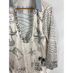 Boutique  Satin Flowy Graphic Beach Coverup Size Small Photo 2