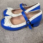Women’s Red Chunky Heel Mary Jane Pumps Cute Bow & Hearts Round Toe Size 7 NEW Blue Photo 3