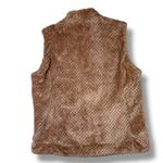 Carmen Marc Valvo NWOT Toasted Chestnut Faux Fur Gold Zipper Trim Vest XL Photo 6