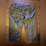 Free People Jean long denim shorts (or short capri) dark wash sz 29 Photo 6