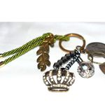 Source Unknown Vintage Style Boho Multi Charms Gold/Brass Tone 4.5" Purse Keychain Photo 1