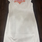 Lilly Pulitzer  Dress White Quilt Embroidered Sz 8 100% Cotton Classic Lined Photo 0